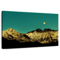 thumbnail image 1 of Elephant Stock Golden Mountain Range Wall Art - Horizontal Canvas Wall Art - Living Room Wall Decor - Nature Canvas - Black And Teal Decor - 48" x 32", 1 of 8