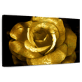 thumbnail image 1 of Elephant Stock Golden Rose Wall Art - Horizontal Canvas Wall Art - Living Room Wall Decor - Floral And Botanical Canvas - Black And Gold Decor - 36" x 24", 1 of 8