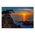 thumbnail image 1 of Elephant Stock Golden Sun Above Pebble Beach Wall Art - Horizontal Canvas Wall Art - Living Room Wall Decor - Beach Canvas - Black And Brown Decor - 30" x 20", 1 of 4