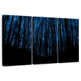 thumbnail image 1 of Elephant Stock Gothic Forest Wall Art - Horizontal Multi Panel Canvas - Living Room Wall Decor - Gothic Multi Panel - Black And Blue Decor - 45" x 28", 1 of 8