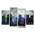 thumbnail image 1 of Elephant Stock Graffiti Overcast New York Wall Art - Horizontal Multi Panel Canvas - Living Room Wall Decor - City Multi Panel - Gray And White Decor - 75" x 48", 1 of 4
