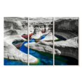 thumbnail image 1 of Elephant Stock Grand Canyon River Pop Wall Art - Horizontal Multi Panel Canvas - Living Room Wall Decor - Nature Multi Panel - Blue And White Decor - 65" x 42", 1 of 4