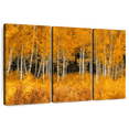 thumbnail image 1 of Elephant Stock Grand Teton Aspen Trees Wall Art - Horizontal Multi Panel Canvas - Living Room Wall Decor - Floral And Botanical Multi Panel - Orange And Black Decor - 33" x 20", 1 of 8