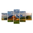 thumbnail image 1 of Elephant Stock Grand Teton National Park Wyoming Wall Art - Horizontal Multi Panel Canvas - Living Room Wall Decor - Architecture Multi Panel - Blue And Brown Decor By Susanne Kremer - 42" x 19", 1 of 4