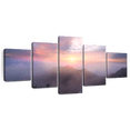 thumbnail image 1 of Elephant Stock Great Smoky Mountain Scenery Wall Art - Horizontal Multi Panel Canvas - Living Room Wall Decor - Nature Multi Panel - Gray And Beige Decor - 80" x 36", 1 of 8