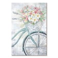 thumbnail image 1 of Elephant Stock Green Bike With Flower Basket Wall Art - Vertical Canvas Wall Art - Living Room Wall Decor - Transportation Canvas - White And Gray Decor By Cynthia Coulter - 32" x 48", 1 of 4