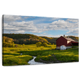 thumbnail image 1 of Elephant Stock Green Fields Red Barn Wall Art - Horizontal Canvas Wall Art - Living Room Wall Decor - Nature Canvas - Green And White Decor - 12" x 8", 1 of 8