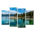 thumbnail image 1 of Elephant Stock Green Lake Tahoe Wall Art - Horizontal Multi Panel Canvas - Living Room Wall Decor - Nature Multi Panel - Teal And Blue Decor - 30" x 18", 1 of 4