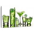 thumbnail image 1 of Elephant Stock Green Lime Cocktails Wall Art - Horizontal Canvas Wall Art - Living Room Wall Decor - Food And Drink Canvas - Green And White Decor - 48" x 32", 1 of 8
