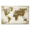 thumbnail image 1 of Elephant Stock Grunge Vintage World Map Wall Art - Horizontal Canvas Wall Art - Living Room Wall Decor - Map Canvas - Brown And Beige Decor - 24" x 16", 1 of 4