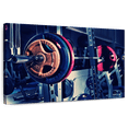 thumbnail image 1 of Elephant Stock Gym Barbell Wall Art - Horizontal Canvas Wall Art - Living Room Wall Decor - Sports Canvas - Blue And Yellow Decor - 12" x 8", 1 of 8