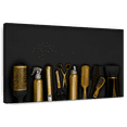 thumbnail image 1 of Elephant Stock Hair Salon Gold Tools Wall Art - Horizontal Canvas Wall Art - Living Room Wall Decor - Fashion And Beauty Canvas - Black And Gold Decor - 36" x 24", 1 of 8