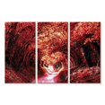 thumbnail image 1 of Elephant Stock Halnaker Tree Path Wall Art - Horizontal Multi Panel Canvas - Living Room Wall Decor - Nature Multi Panel - Red And Black Decor - 74" x 48", 1 of 4