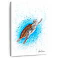 thumbnail image 1 of Elephant Stock Happy Sea Turtle Wall Art - Vertical Canvas Wall Art - Living Room Wall Decor - Animal Canvas - White And Blue Decor By Ashvin Harrison - 24" x 36", 1 of 8
