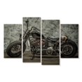 thumbnail image 1 of Elephant Stock Harley Davidson Chopper Wall Art - Horizontal Multi Panel Canvas - Living Room Wall Decor - Transportation Multi Panel - Brown And Gray Decor - 36" x 22", 1 of 4