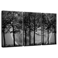 thumbnail image 1 of Elephant Stock Haunted Forest Wall Art - Horizontal Multi Panel Canvas - Living Room Wall Decor - Gothic Multi Panel - Black And Gray Decor - 74" x 48", 1 of 8