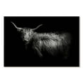 thumbnail image 1 of Elephant Stock Hello Highland Cow Wall Art - Horizontal Canvas Wall Art - Living Room Wall Decor - Animal Canvas - Black And Gray Decor By Photoinc Studio - 12" x 8", 1 of 4