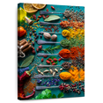 thumbnail image 1 of Elephant Stock Herbs And Spices Arrangement Wall Art - Vertical Canvas Wall Art - Dining Room Wall Decor - Food And Drink Canvas - Green And Teal Decor - 32" x 48", 1 of 8