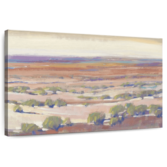 Elephant Stock High Desert Pastels I Wall Art - Horizontal Canvas Wall Art - Living Room Wall Decor - Abstract Canvas - Orange And Beige Decor By Tim O'toole - 12" x 8"