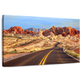 thumbnail image 1 of Elephant Stock Highway In Valley Of Fire Wall Art - Horizontal Canvas Wall Art - Living Room Wall Decor - Transportation Canvas - Brown And Blue Decor - 24" x 16", 1 of 8