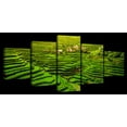 thumbnail image 1 of Elephant Stock Historic Ifugao Rice Terraces Wall Art - Horizontal Multi Panel Canvas - 5 Pieceliving Room Wall Decor - Photography Nature Multi Panel - Green And Yellow Decor - 55" x 24", 1 of 4