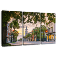 thumbnail image 1 of Elephant Stock Historical Charleston Streets Wall Art - Horizontal Multi Panel Canvas - Living Room Wall Decor - Places Multi Panel - Gray And Green Decor - 57" x 36", 1 of 8