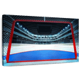 thumbnail image 1 of Elephant Stock Hockey Goalpost Wall Art - Horizontal Canvas Wall Art - Living Room Wall Decor - Photography Sports Canvas - Black And Blue Decor - 24" x 16", 1 of 7