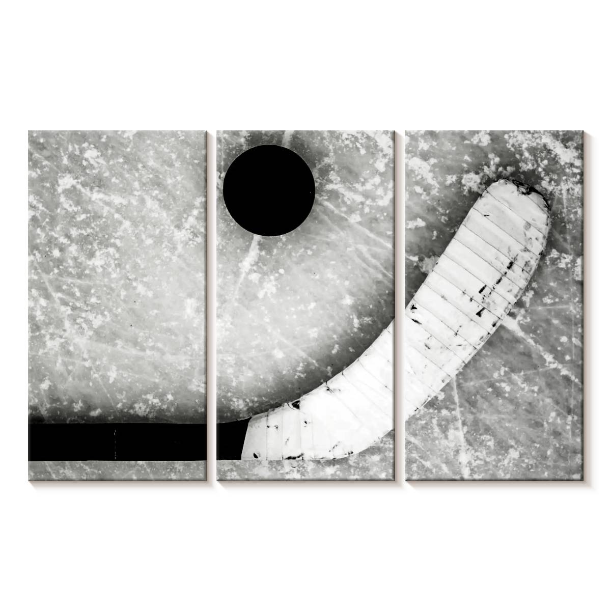 Elephant Stock Hockey Puck And Stick Wall Art - Horizontal Multi Panel ...