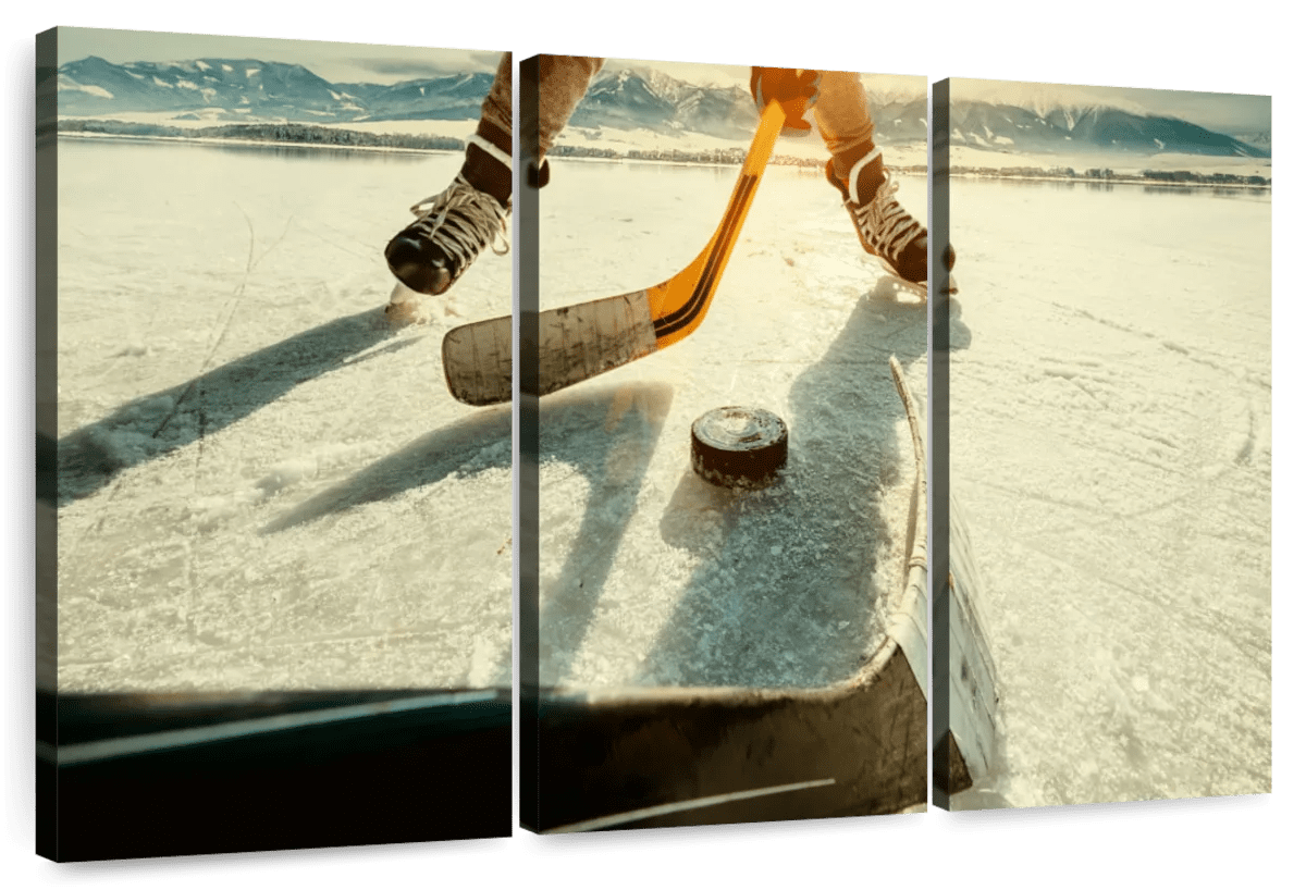 Elephant Stock Hockey Sunset Play Wall Art Horizontal Multi Panel