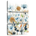 thumbnail image 1 of Elephant Stock Holland Spring Mix Ii Wall Art - Vertical Multi Panel Canvas - Living Room Wall Decor - Floral And Botanical Multi Panel - Blue And White Decor By Carol Robinson - 28" x 45", 1 of 8