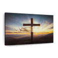 thumbnail image 1 of Elephant Stock Holy Cross Wall Art - Horizontal Canvas Wall Art - Living Room Wall Decor - Religion And Spirituality Canvas - Blue And Yellow Decor - 12" x 8", 1 of 8