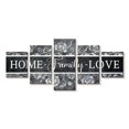 thumbnail image 1 of Elephant Stock Home Family Love Wall Sign Wall Art - Horizontal Multi Panel Canvas - Living Room Wall Decor - Wall Signs Multi Panel - Gray And White Decor - 80" x 36", 1 of 4