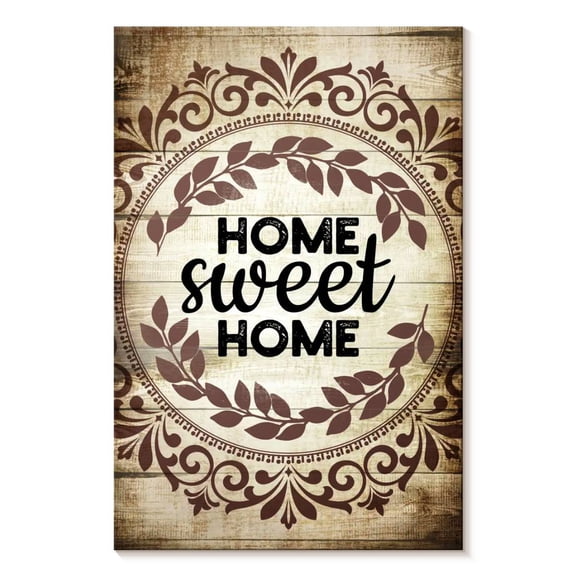 Elephant Stock Home Sweet Home Family Typography I Wall Sign Wall Art - Vertical Canvas Wall Art - Living Room Wall Decor - Wall Signs Canvas - Black And Brown Decor - 8" x 12"