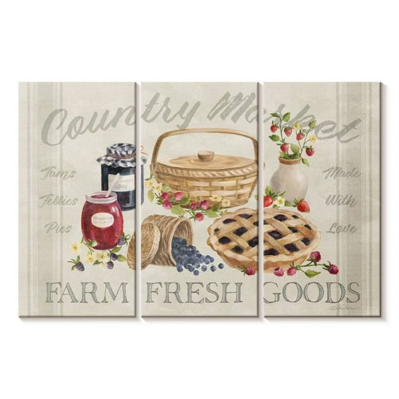 Elephant Stock Homemade Happiness I Wall Sign Wall Art - Horizontal Multi Panel Canvas - Dining Room Wall Decor - Wall Signs Multi Panel - Gray And Green Decor By Silvia Vassileva - 38" x 24"