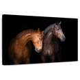 thumbnail image 1 of Elephant Stock Horse Duo Wall Art - Horizontal Canvas Wall Art - Living Room Wall Decor - Photography Animal Canvas - Brown And Red Decor - 45" x 30", 1 of 8