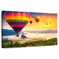 thumbnail image 1 of Elephant Stock Hot Air Balloons In The Sky Wall Art - Horizontal Canvas Wall Art - Living Room Wall Decor - Transportation Canvas - Orange And Purple Decor - 12" x 8", 1 of 8