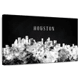 thumbnail image 1 of Elephant Stock Houston Skyline Bw Wall Art - Horizontal Canvas Wall Art - Living Room Wall Decor - City Canvas - Black And White Decor - 36" x 24", 1 of 8