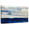 thumbnail image 1 of Elephant Stock I Always Return To The Sea Wall Art - Horizontal Canvas Wall Art - Living Room Wall Decor - Abstract Canvas - Blue And Gray Decor By Julie Weaverling - 48" x 32", 1 of 8