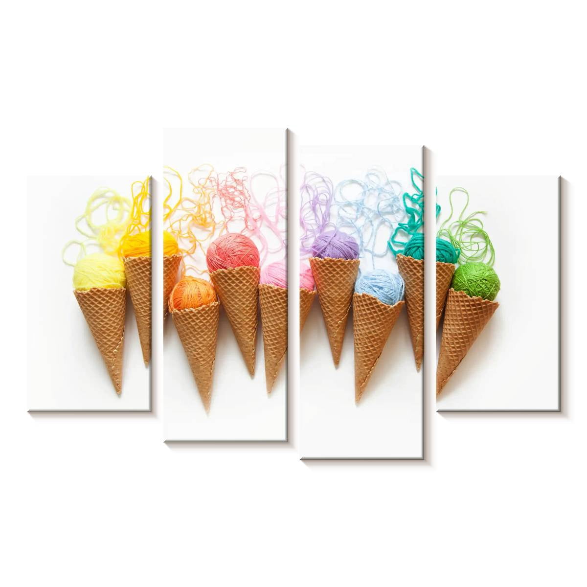Elephant Stock Ice Cream Threads Wall Art - Horizontal Multi Panel ...