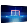 thumbnail image 1 of Elephant Stock Ice Hockey Goal Wall Art - Horizontal Canvas Wall Art - Living Room Wall Decor - Sports Canvas - Blue And Teal Decor - 12" x 8", 1 of 8