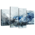 thumbnail image 1 of Elephant Stock Ice Landscape Abstract Wall Art - Horizontal Multi Panel Canvas - Living Room Wall Decor - Abstract Multi Panel - Gray And Blue Decor - 84" x 54", 1 of 8