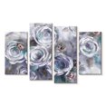 thumbnail image 1 of Elephant Stock Iced Flowers Wall Art - Horizontal Multi Panel Canvas - Living Room Wall Decor - Floral And Botanical Multi Panel - Blue And Gray Decor By Carol Robinson - 24" x 14", 1 of 4
