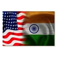 thumbnail image 1 of Elephant Stock India And Usa Flag Wall Art - Horizontal Canvas Wall Art - Living Room Wall Decor - Flags Canvas - Blue And Red Decor - 30" x 20", 1 of 4