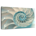 thumbnail image 1 of Elephant Stock Inside A Nautilus Shell Wall Art - Horizontal Canvas Wall Art - Living Room Wall Decor - Animal Canvas - Gray And Blue Decor - 12" x 8", 1 of 8