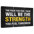 thumbnail image 1 of Elephant Stock Inspirational Gym Wall Art - Horizontal Multi Panel Canvas - Living Room Wall Decor - Wall Signs Multi Panel - Orange And White Decor - 50" x 32", 1 of 8