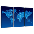thumbnail image 1 of Elephant Stock Integrated Circuit World Map Wall Art - Horizontal Multi Panel Canvas - Living Room Wall Decor - Map Multi Panel - Blue And Decor - 65" x 42", 1 of 8