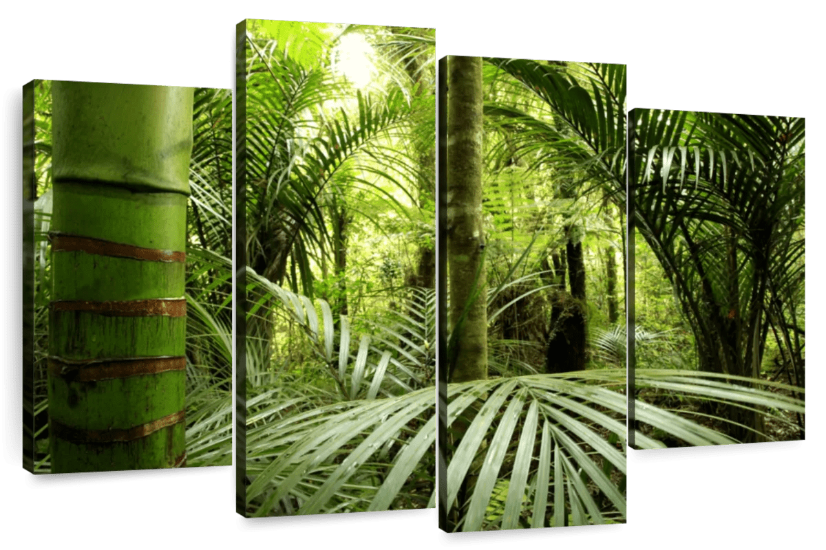 Elephant Stock Into The Jungle Wall Art Horizontal Multi Panel Canvas