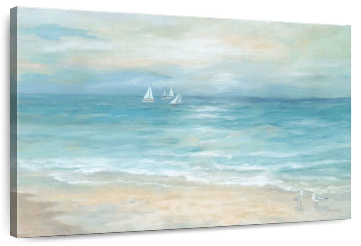 Elephant Stock Island Beach Landscape Wall Art - Horizontal Canvas Wall ...