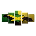 thumbnail image 1 of Elephant Stock Jamaican Island Flag Wall Art - Horizontal Multi Panel Canvas - Living Room Wall Decor - Flags Multi Panel - Black And Green Decor - 29" x 12", 1 of 4