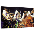 thumbnail image 1 of Elephant Stock Jamming I Wall Art - Horizontal Canvas Wall Art - Dining Room Wall Decor - Music Canvas - Black And Purple Decor By Steven Johnson - 30" x 20", 1 of 5